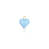 Pendentif sucette coeur 15.5x11 mm