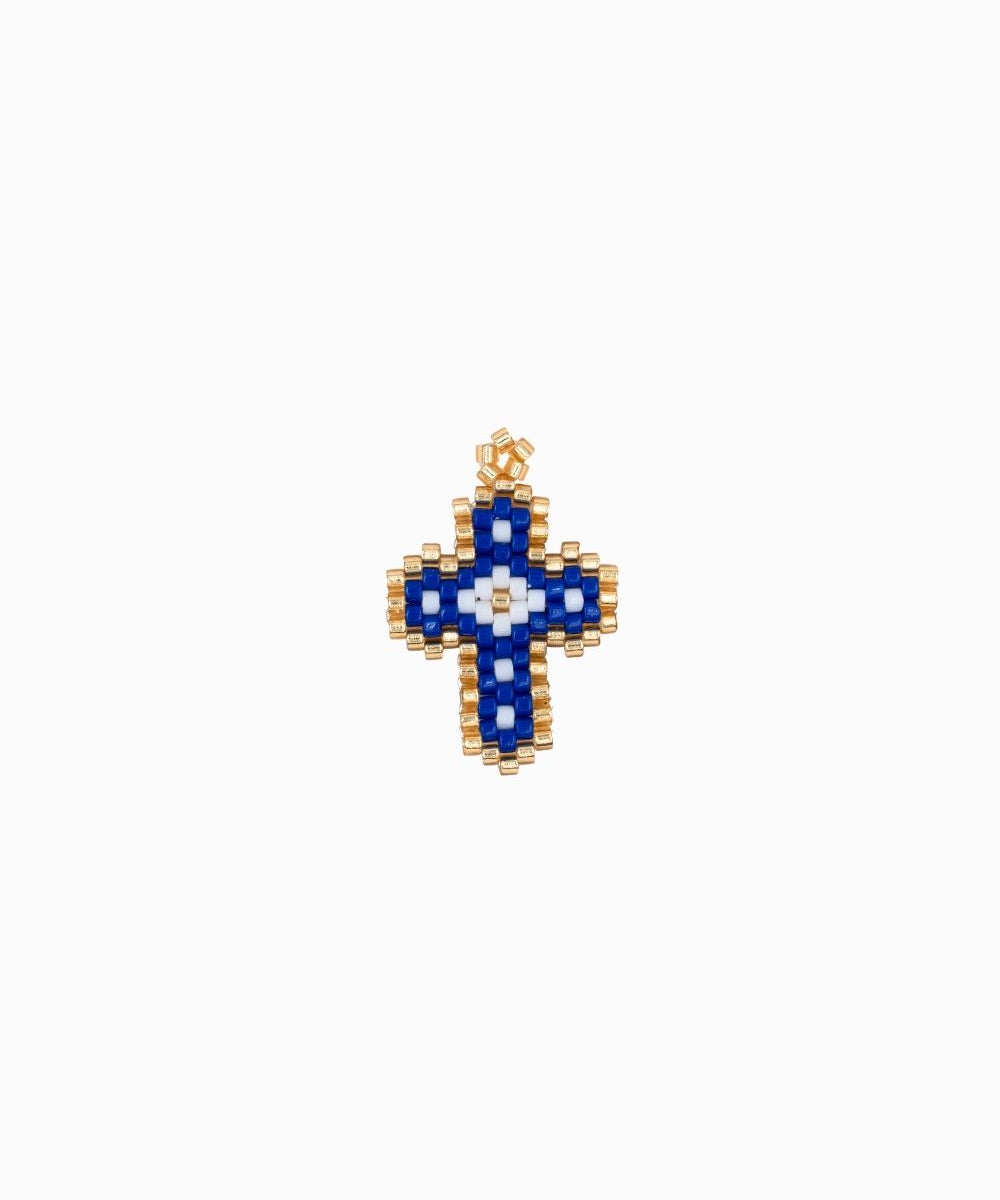 Pendentif tissage croix 22x17mm