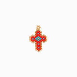 Pendentif tissage croix 22x17mm