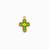 Pendentif tissage croix 22x17mm