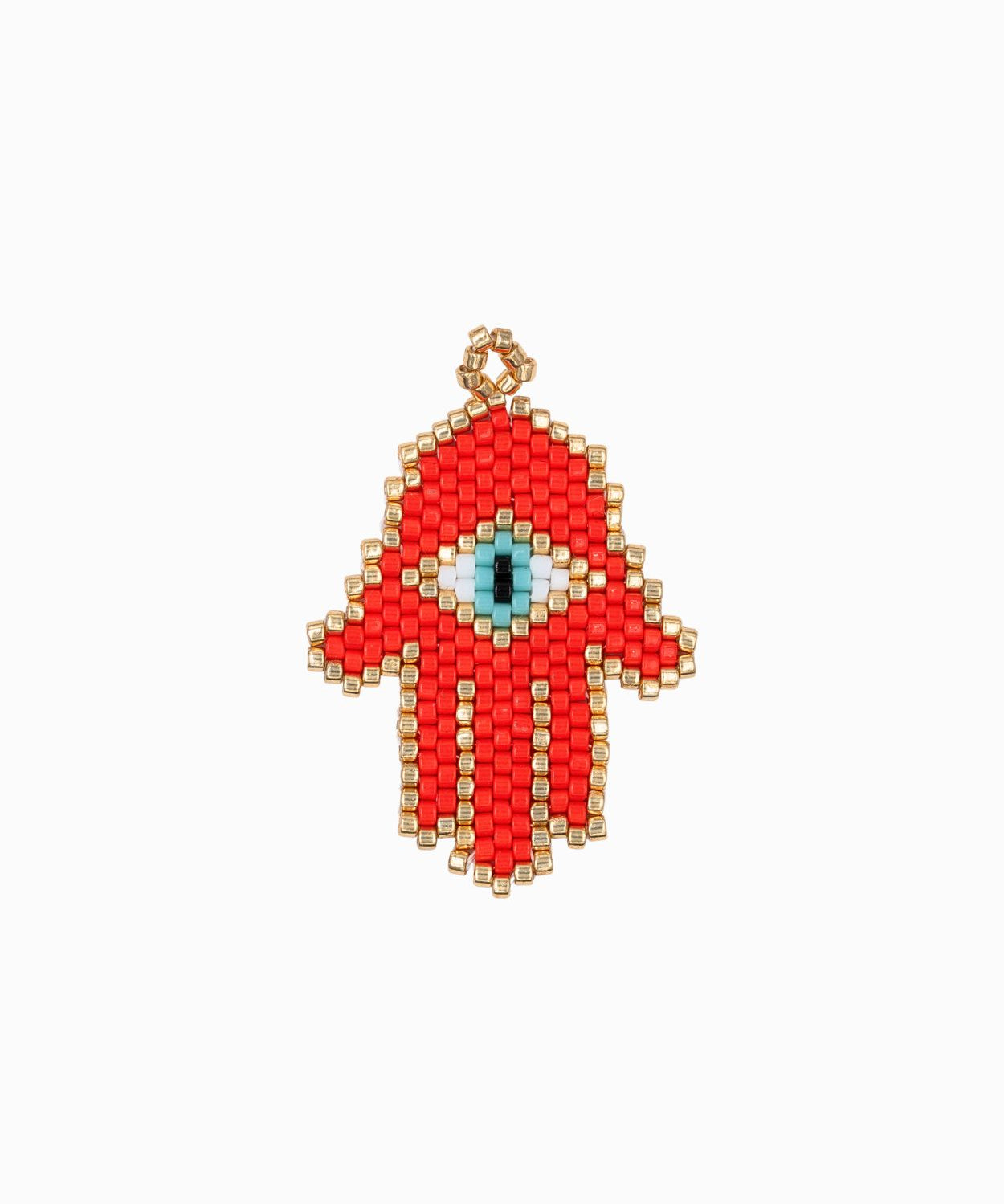 Pendentif tissage main de Fatma 35x28mm
