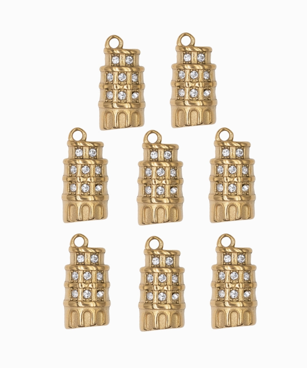 Pendentif tour de pise 15x9mm