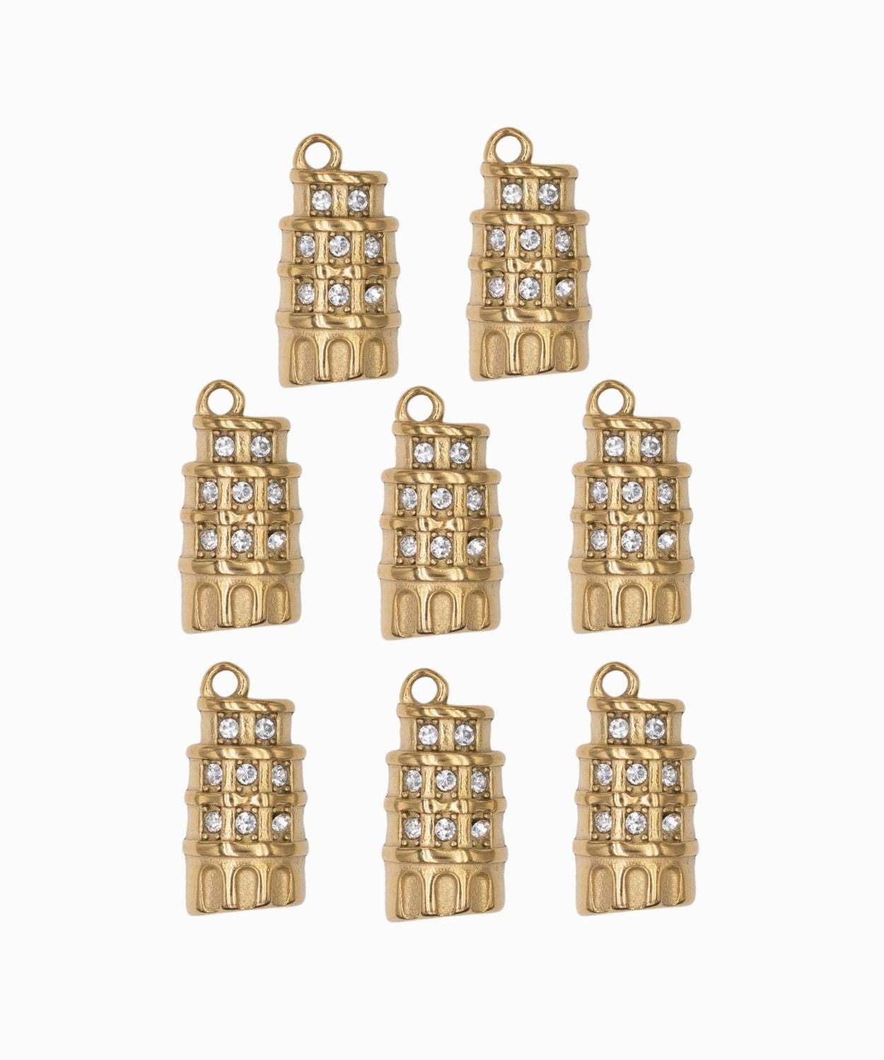 Pendentif tour de pise 15x9mm