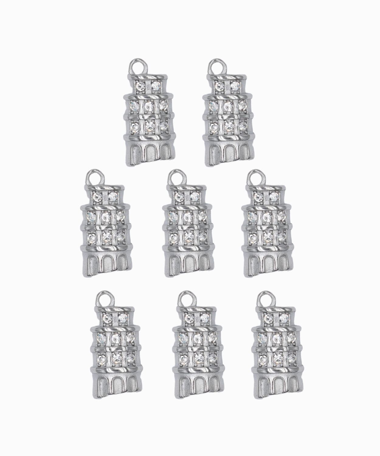 Pendentif tour de pise 15x9mm