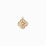 Pendentif trèfle à strass 11x11mm