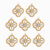 Pendentif trèfle à strass 15x15mm