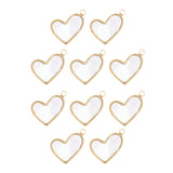 Pendentif coeur nacre asymétrique 14x11mm