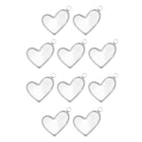 Pendentif coeur nacre asymétrique 14x11mm
