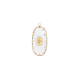 Pendentif vertical ovale en acétate 21x11mm