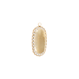 Pendentif vertical ovale en acétate 21x11mm