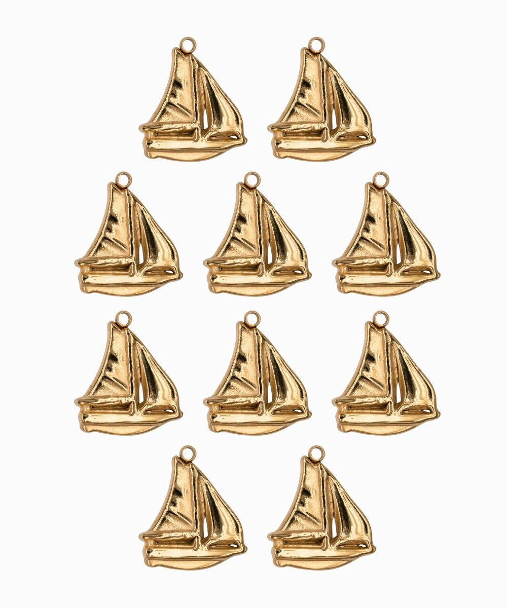 Pendentif bateau voilier 16x15mm