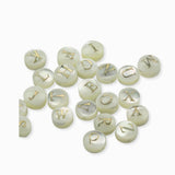 Perle nacre naturelle alphabet A-Z 6mm