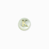 Perle nacre naturelle alphabet A-Z 6mm