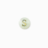 Perle nacre naturelle alphabet A-Z 6mm