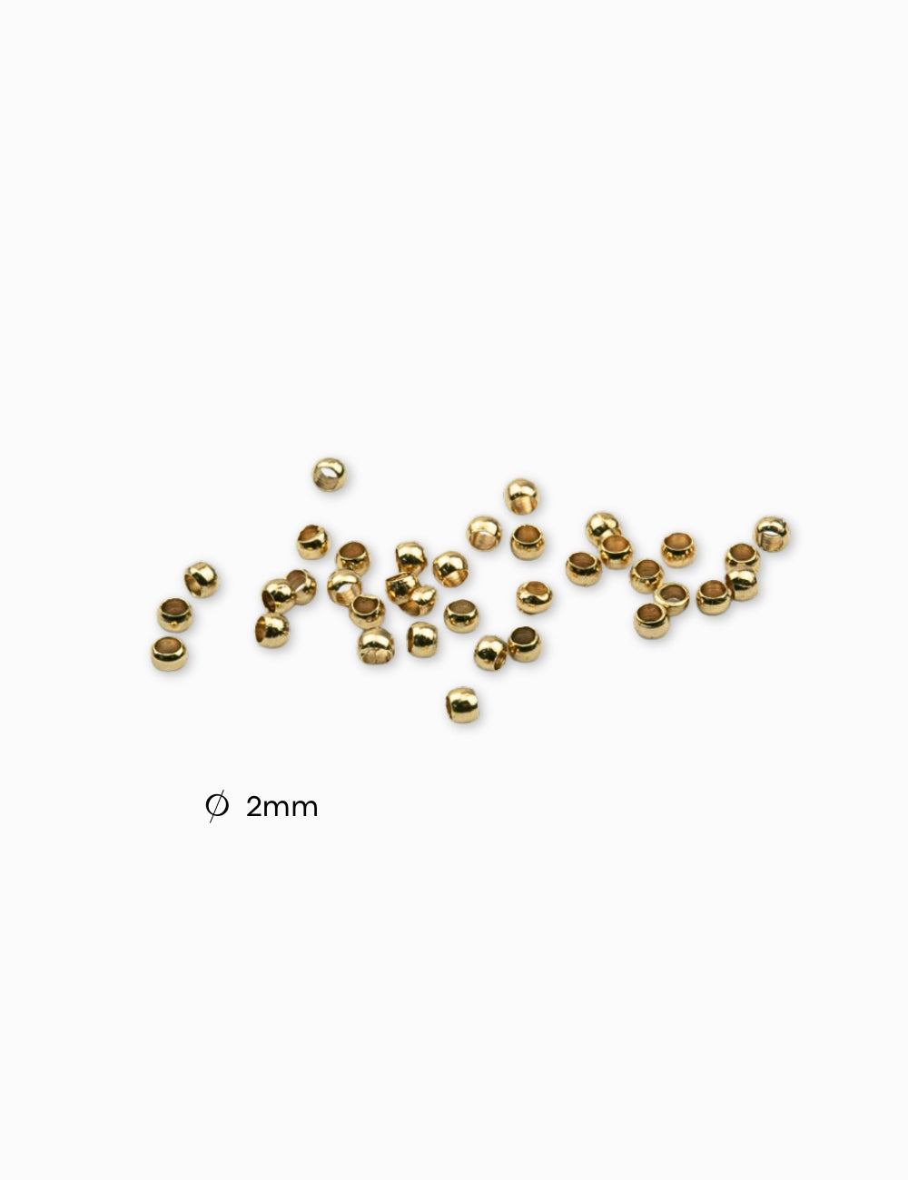 100 Perles à écraser Preciosa Rose Doré 2,5 Mm - Intercalaires, Fabrication France