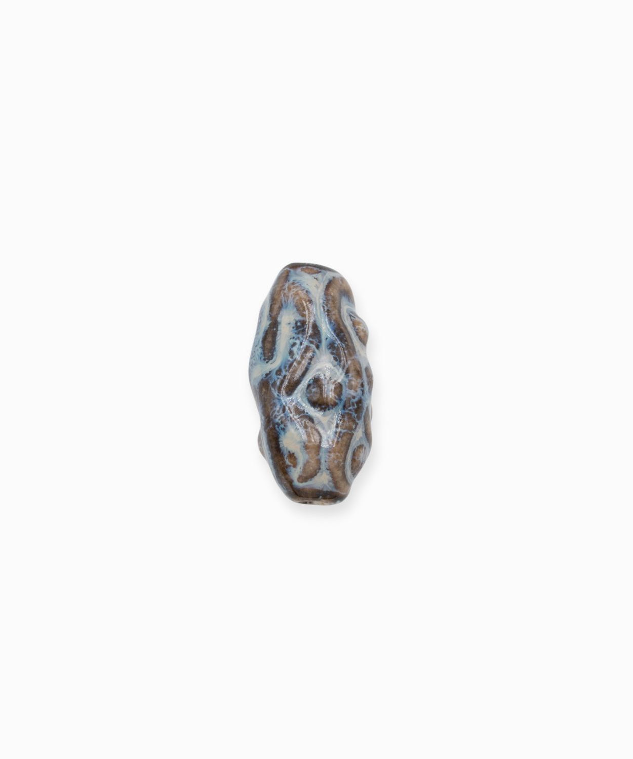 Perles en céramique noix 11x35mm