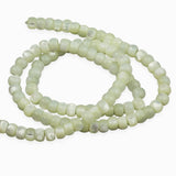 Perles rondelles en nacre naturelle blanc 6x4mm