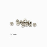 Perles à écraser rhodié 4mm