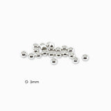 Perles à écraser rhodié 3mm