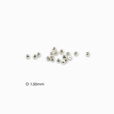 Perles à écraser rhodié 1.30mm