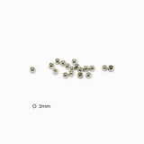 Perles à écraser rhodié 2mm