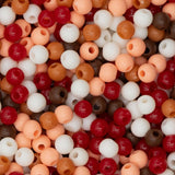 Perles en acryliques 4mm - Multi rouge
