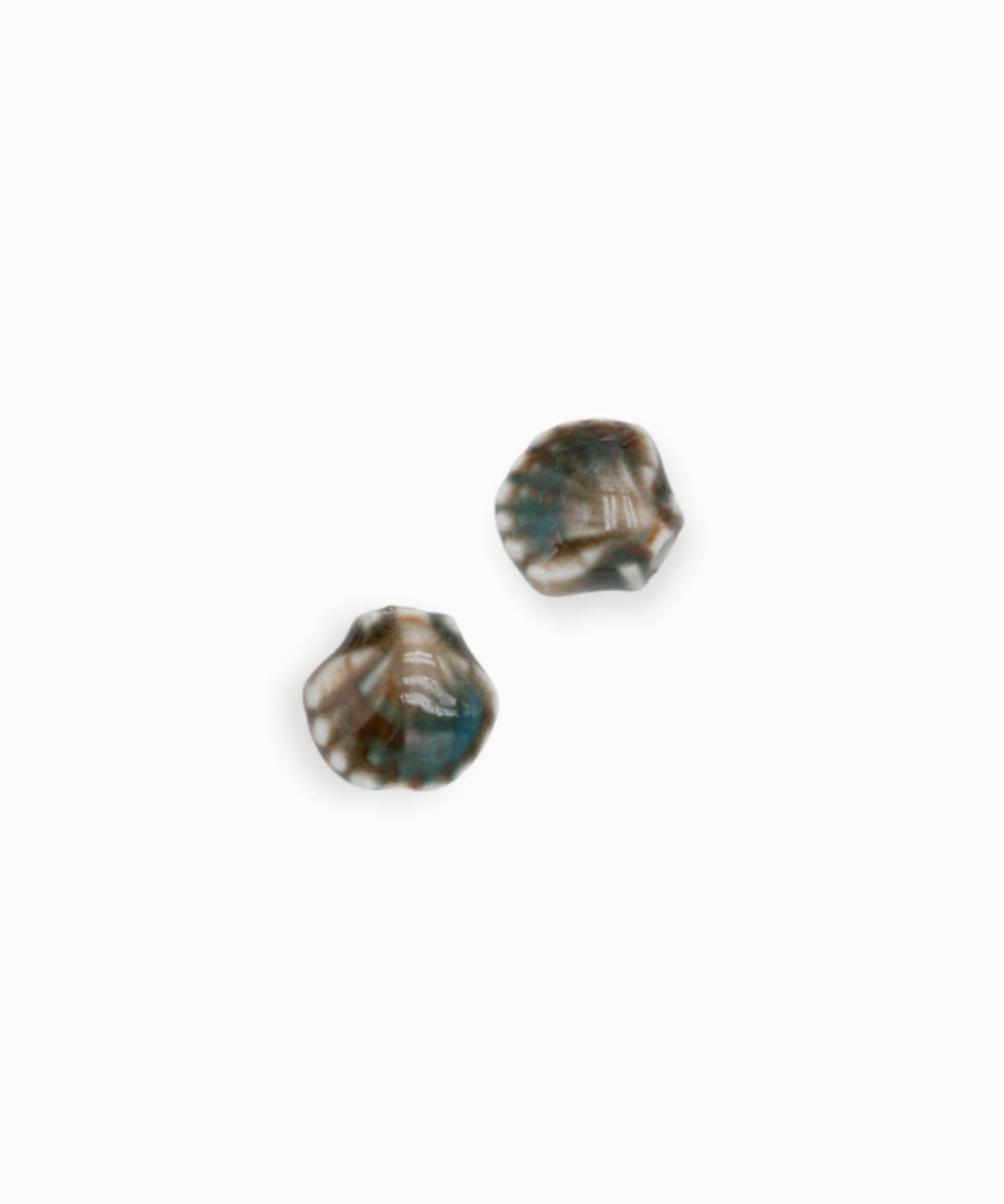 Perles en céramique coquillage 11x12mm