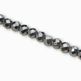 Perles ronde facettée en Hématite couleur d'origine 3 mm - Longueur 40 cm