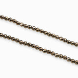 Perles ronde facettée 3mm - Hématite