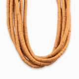 Perles rondelles Heishi en pâte polymère 5mm camel