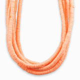 Perles rondelles Heishi en pâte polymère 5mm orange pâle