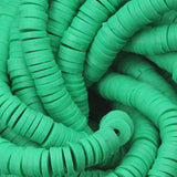 Perles rondelles Heishi en pâte polymère 5mm vert
