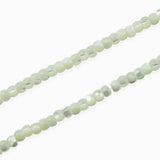 Perles rondelles en nacre naturelle blanc 4x3mm