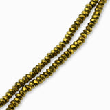 Perles rondelles facettées Heishi 4x2mm - Hématite