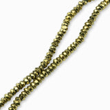 Perles rondelles facettées Heishi 4x2mm - Hématite