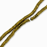 Perles rondelles ondulées Heishi 4x1mm - Hématite