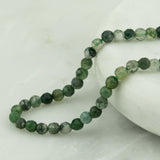 Perles rondes 4mm - Agate mousse