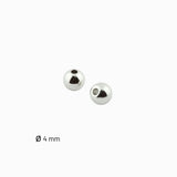 Perles rondes 4mm - Argenté