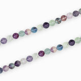 Perles rondes lisses 6mm - Fluorite