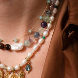 Perles rondes lisses 8mm - Fluorite