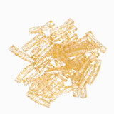 Perles tubes en acrylique 20x5mm - Doré paillette