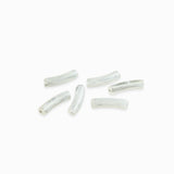 Perles tubes en acrylique 20x5mm - Blanc transparent