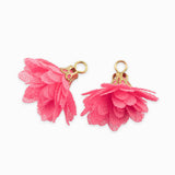 Pompons fleurs en tissu 18mm