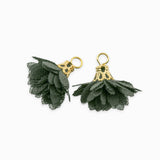Pompons fleurs en tissu 18mm