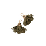 Pompons fleurs en tissu 18mm