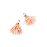 Pompons fleurs en tissu 18mm
