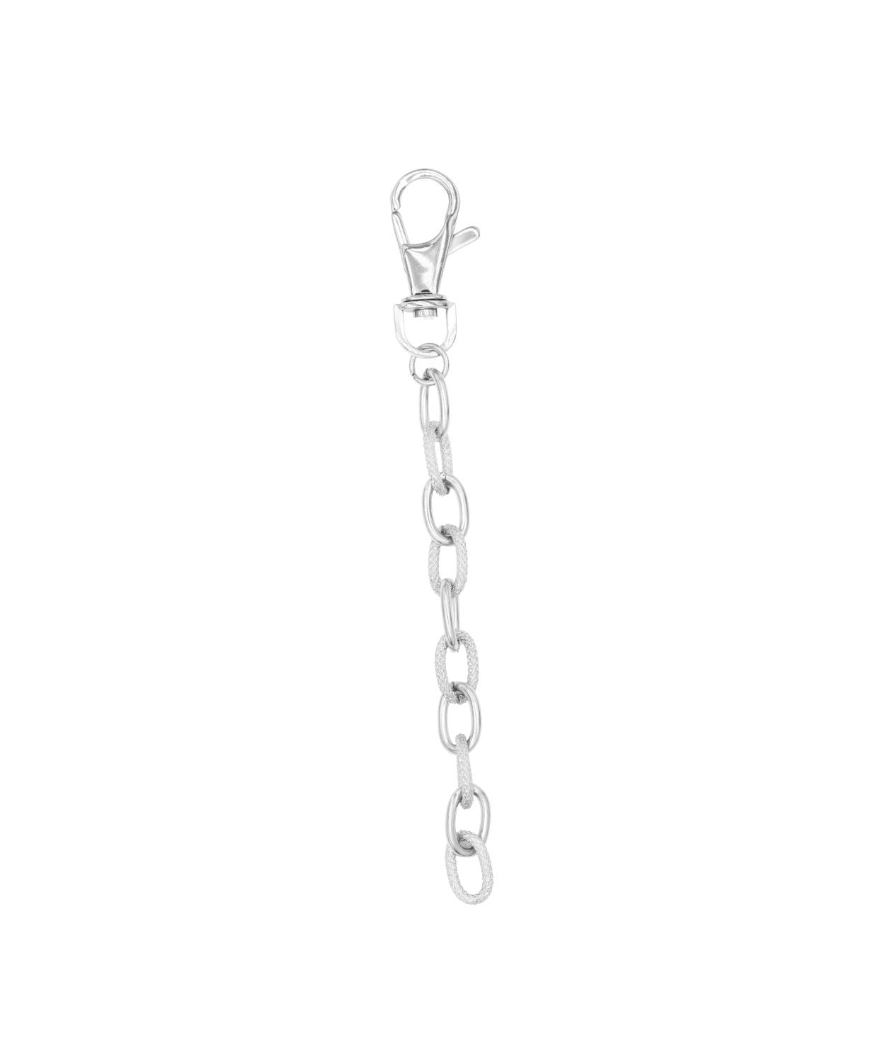 Porte-clés à chaîne rhodiée