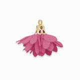 Pompons fleurs en tissu 18mm