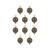 Rond sertie en pierres fines 10x17mm - Doré