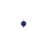 Rond sertie en pierres fines 10x17mm - Rhodié